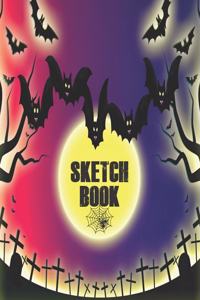 Sketchbook: Cute Halloween Gift Book, large 8.5 x 11in pages for drawing doodling sketching or making memories