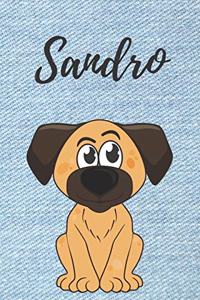 personalisiertes Notizbuch Hunde / Malbuch / Tagebuch / Journal / DIN A5 / Geschenk Sandro