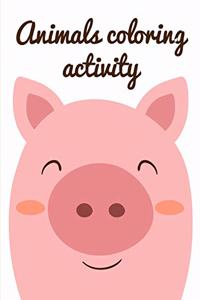 Animals coloring activity