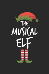 Funny Musical Elf Christmas Notebook Gift: Lined Notebook / Journal Gift, 120 Pages, 6x9, Soft Cover, Matte Finish