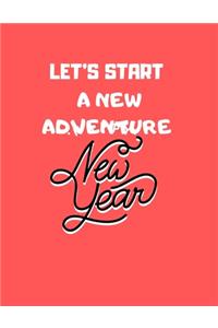 recipe book gift: let's start a new adventure: New Years Resolution or Bucket List Journal Book to Plan Adventures, Trips, Volunteer work, Things to learn or Other Go