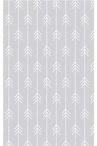 Pale Gray Chevron Arrows - Lined Notebook with Margins - 5x8