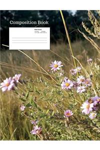 Wild Flower Composition Notebook, Wide Ruled