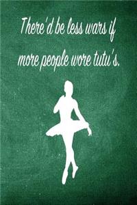 There'd Be Less Wars If More People Wore Tutu's