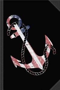 Patriotic American Flag Anchor Journal Notebook