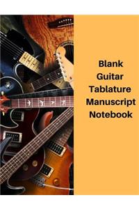 Blank Guitar Tablature Manuscript Notebook