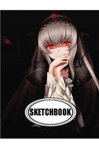 Sketchbook : Girl Anime 03: 120 Pages of 8.5 x 11 Blank Paper for Drawing, Doodling or Sketching (Sketchbooks)