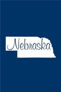 Nebraska - Navy Blue Lined Notebook with Margins