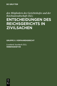 Entscheidungen des Reichsgerichts in Zivilsachen, Nebengesetze