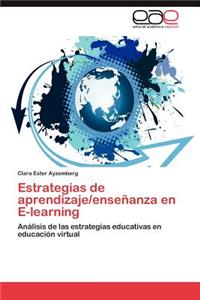 Estrategias de aprendizaje/enseñanza en E-learning