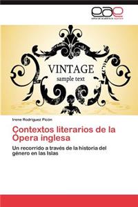 Contextos literarios de la Ópera inglesa