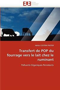 Transfert de Pop Du Fourrage Vers Le Lait Chez Le Ruminant