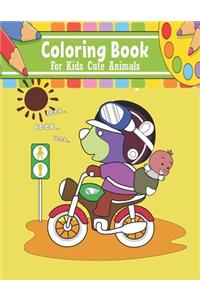Coloring Book For Kids Cute Animals