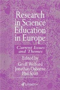 Research in science education in Europe