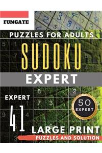Expert Sudoku Puzzles for Adults Large Print