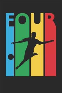 Soccer Notebook for 4 Year Old Boys and Girls - Colorful Soccer Journal - 4th Birthday Gift for Soccer Player Diary