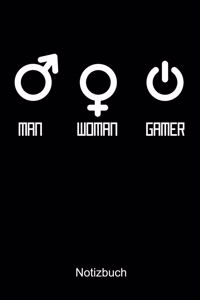 Man Woman Gamer Notizbuch