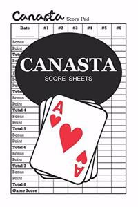 Canasta Score Sheets: Special size 6" x 9" - Perfect for carrying out