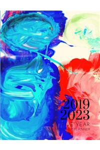 2019-2023 Five Year Planner Classic Monthly Organizer With Bible Sermon Note