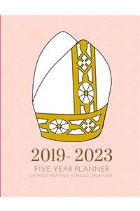 2019-2023 Five Year Planner Catholic Goals Monthly Schedule Organizer