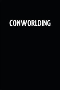 Conworlding: Blank Lined Notebook Journal With Black Background - Nice Gift Idea