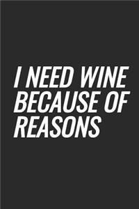 I Need Wine Because Of Reasons