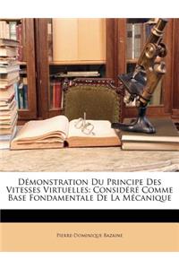 Demonstration Du Principe Des Vitesses Virtuelles