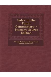 Index to the Pulpit Commentary