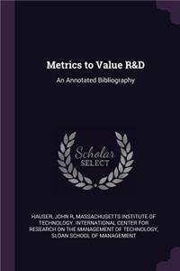 Metrics to Value R&D