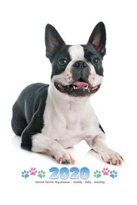 2020 Boston Terrier Dog Planner - Weekly - Daily - Monthly