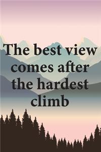 The best view comes after the hardest climb