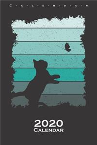 Cute Cat with Butterfly Calendar 2020