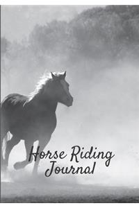 Horse Riding Journal: Horse gifts for girls - Equestrian journal - Horseback Riding Lesson Record Log - 111 pages - 7"x10" paperback - photo horse galloping