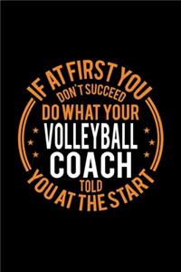 If At First You Don't Succeed Do What Your Volleyball Coach Told You At The Start