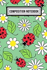 Ladybird Wide Ruled Composition Notebook