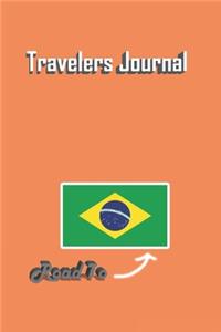 Travelers Journal - Road To Brazil Notebook Birthday Gift