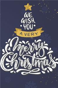 We Wish You Merry Christmas Caden Goal Journal Gift Notebook 2020