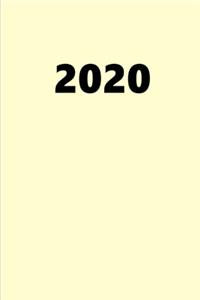 2020 Weekly Planner 2020 Cream White Color 134 Pages
