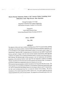 Electro-Thermal Simulation Studies of Sic Junction Diodes Containing Screw Dislocations Under High Reverse-Bias Operation