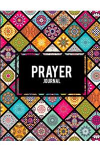 Prayer Journal: Beauty Mandala Design, Bible Study Journal, Prayer Log, a Christian Notebook Large Print Bible 8.5