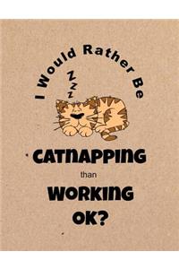 I Would Rather Be Catnapping Than Working Ok?