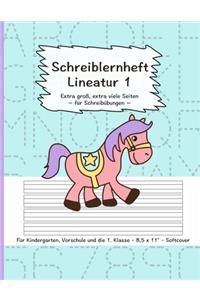 Schreiblernheft Lineatur 1