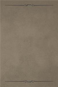 Khaki 101 - Blank Notebook with Bars & Scrolls Borders