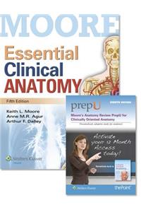 Essential Clinical Anatomy 5e Text & Moore's Anatomy Review Prepu Package