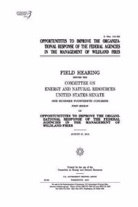 Opportunities to Improve the Organizational Response of the Federal Agencies in the Management of Wildland Fires