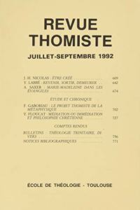 Revue Thomiste - 3/1992