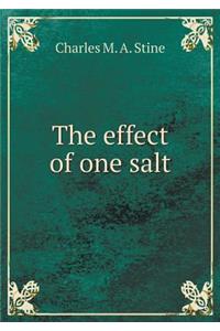 The effect of one salt