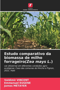 Estudo comparativo da biomassa de milho forrageiro(Zea mays L.)