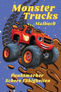 Monster Trucks Färbung Buch Punktmarker Geschicklichkeit mit der Schere