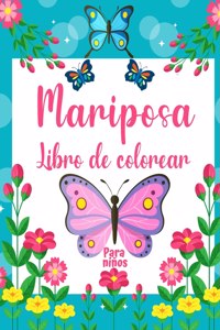 Libro para colorear mariposa para ninos